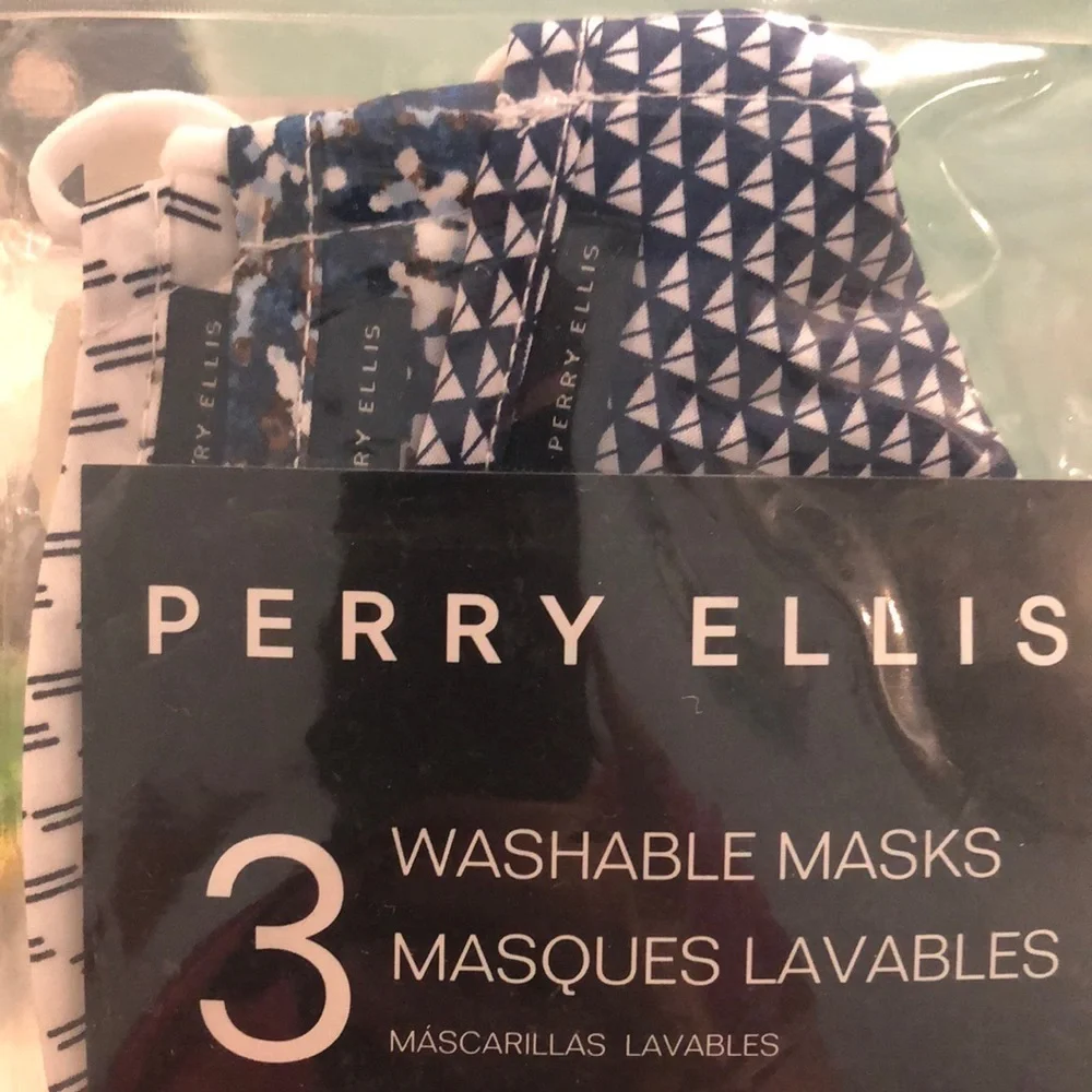 Perry Ellis 3 pack washable Face masks NWT